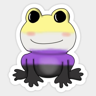 Nonbinary Frog Sticker